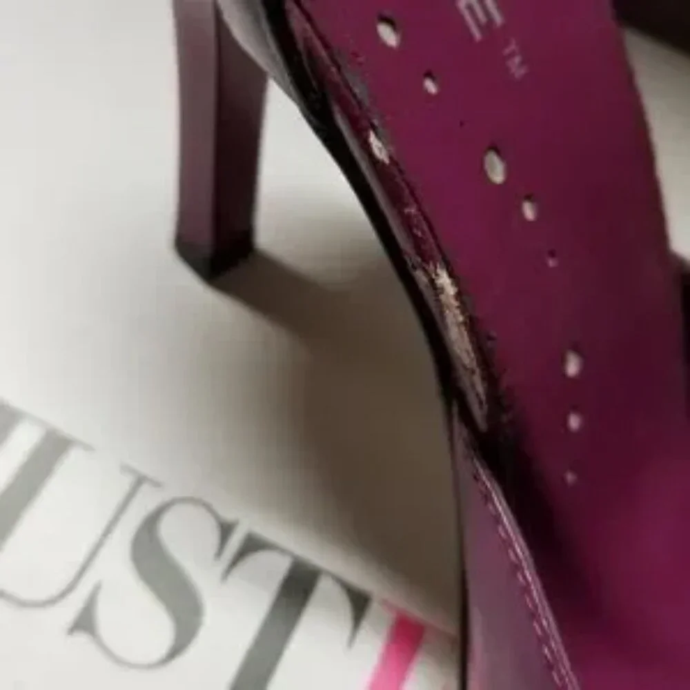 Women’s Parade Purple Pointed-Toe Heels with Ankle Strap